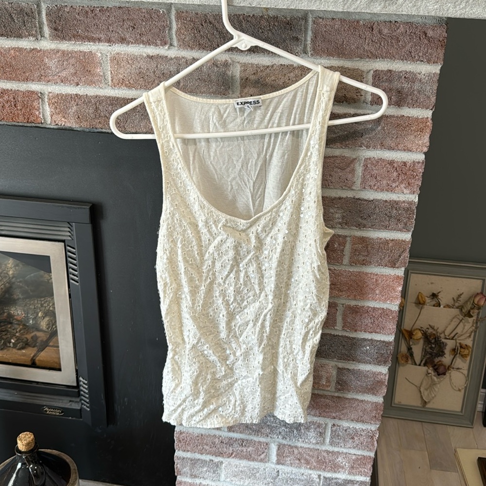 Express sequin medium work tank